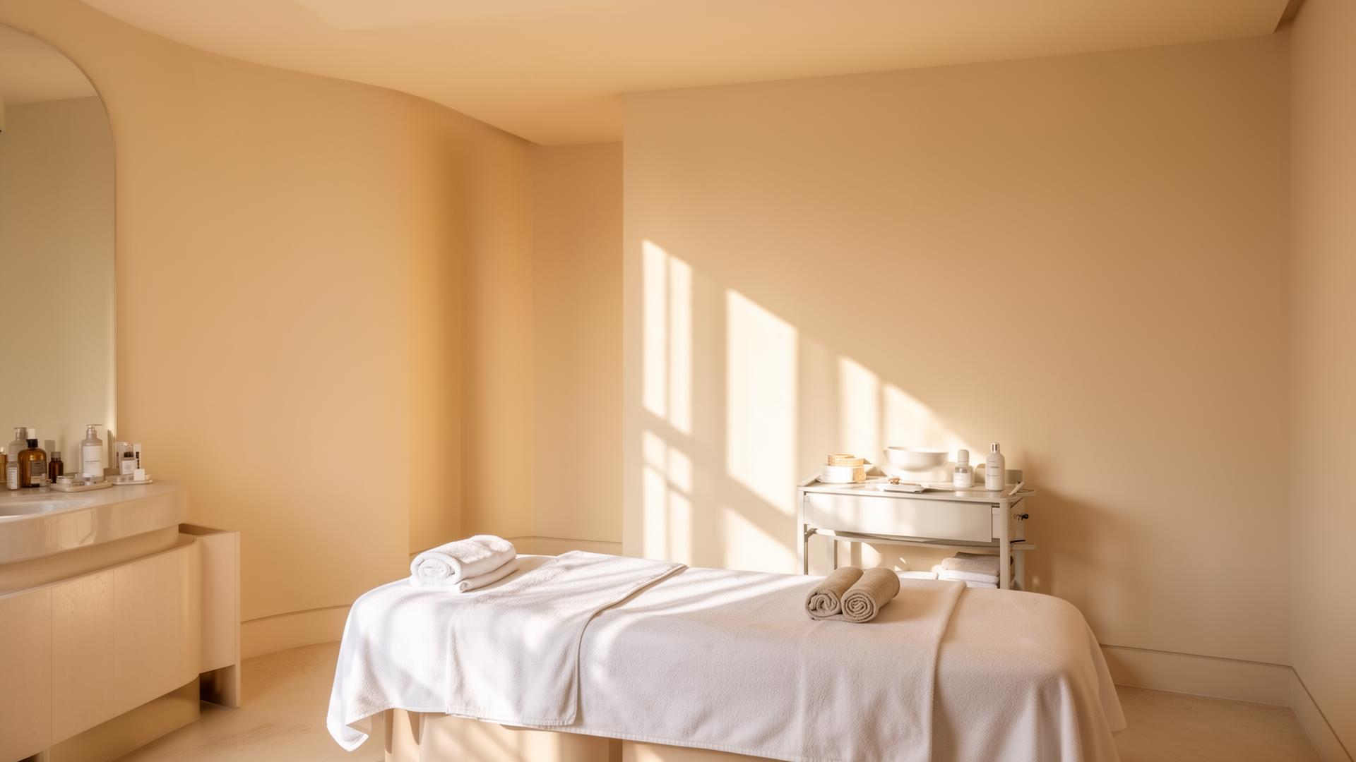 Calm, light-filled treatment room at In Touch Beauty